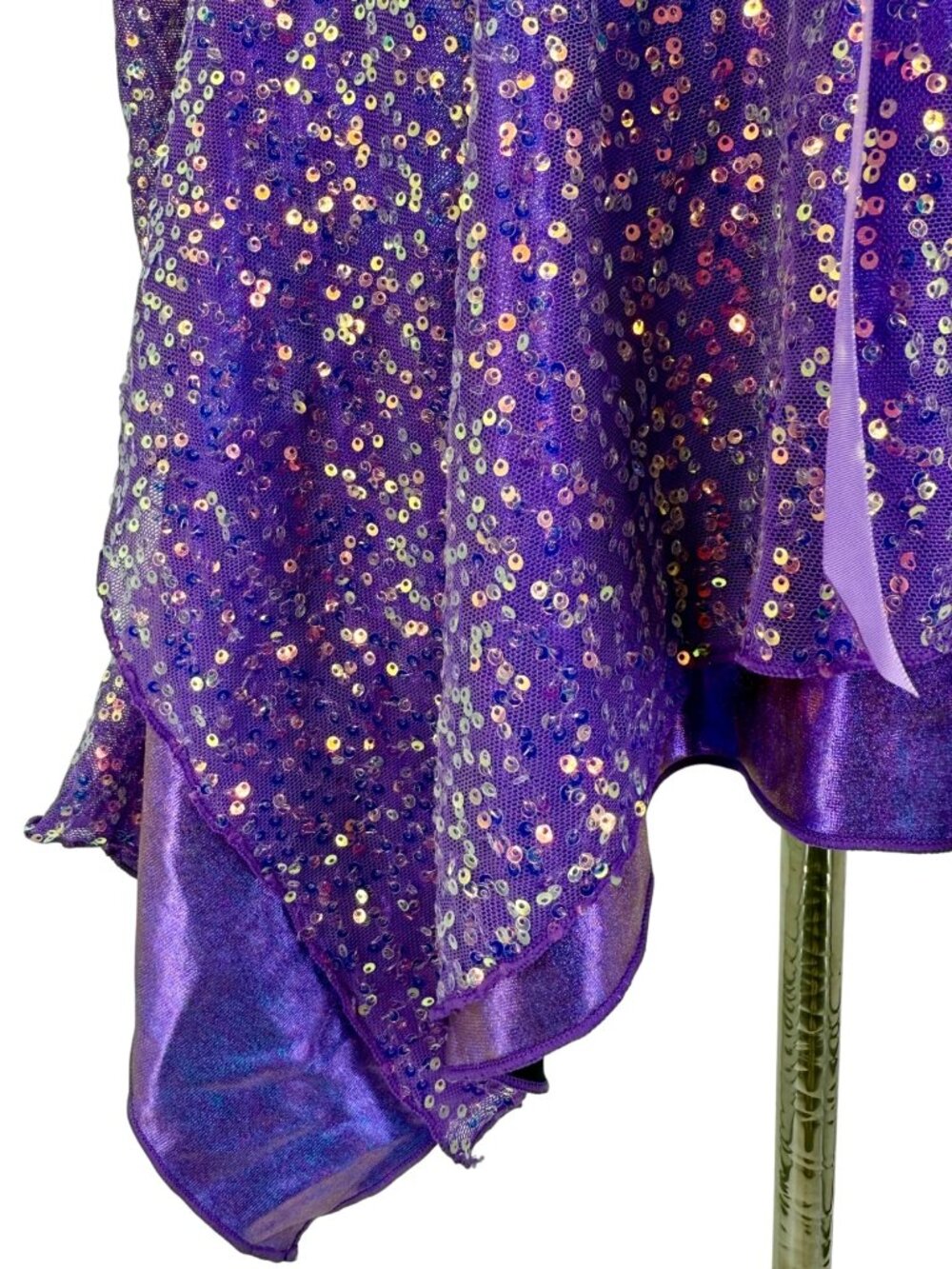 NWT Dolls Kill Purple Fairy Sequin Corset Mini Dress Wings Garters Costume Rave - Picture 8 of 16
